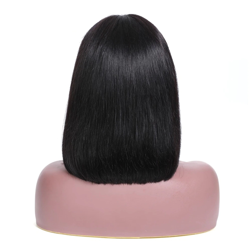 Brazilian Hair Double Drawn Straight Bob Wig With Bang - 图片 7